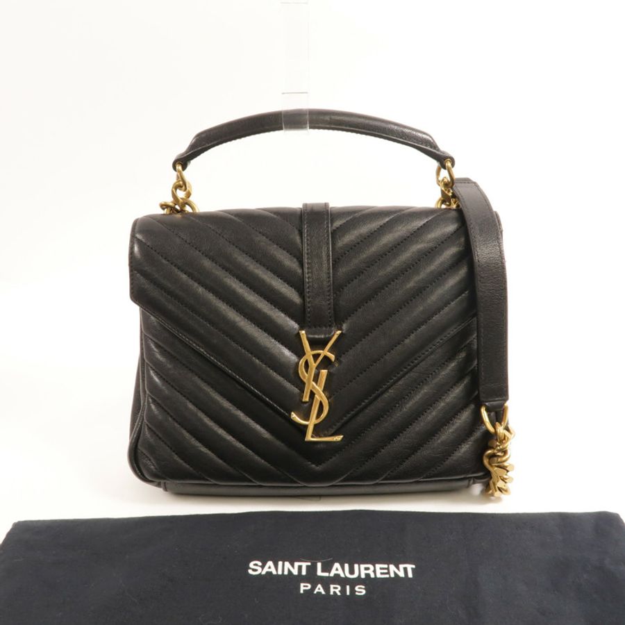 SAINT LAURENT 牛皮皮革College Medium手挽肩背兩用袋-11