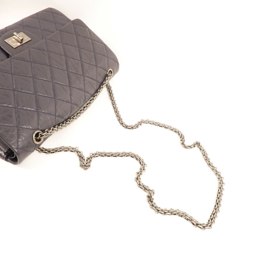 CHANEL 牛皮皮革Chanel 2.55 Large鏈帶肩背袋-5