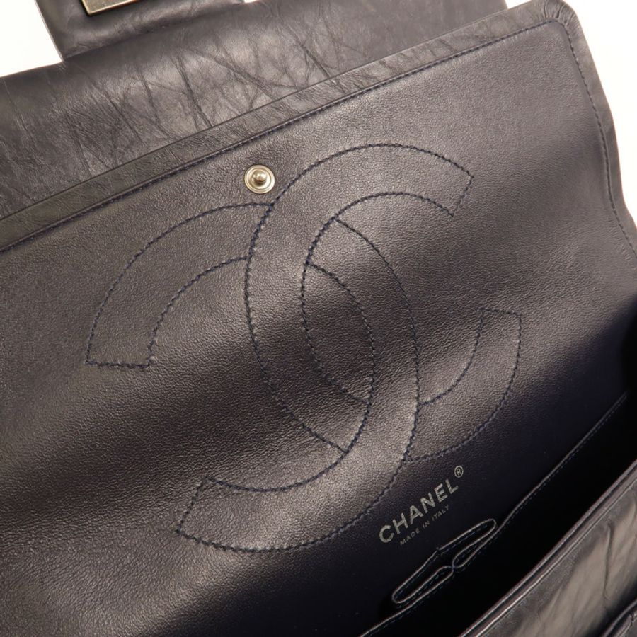 CHANEL 牛皮皮革Chanel 2.55 Large鏈帶肩背袋-7