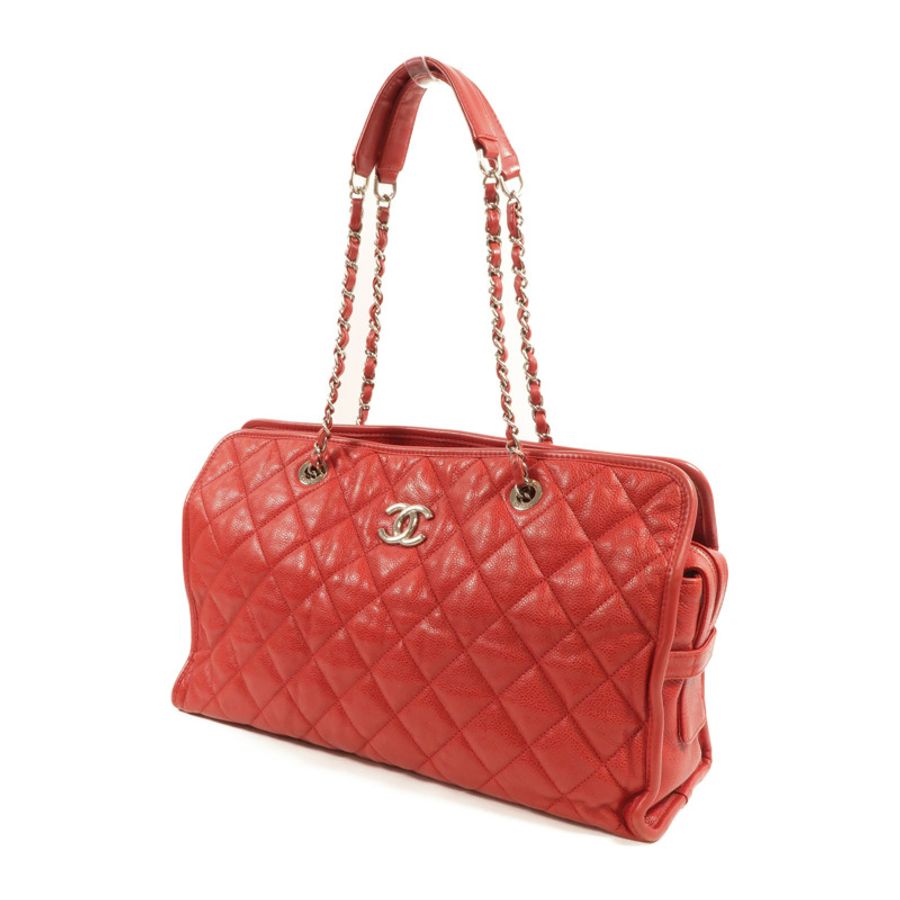 CHANEL 牛皮皮革Chain Shoulder肩背袋-2