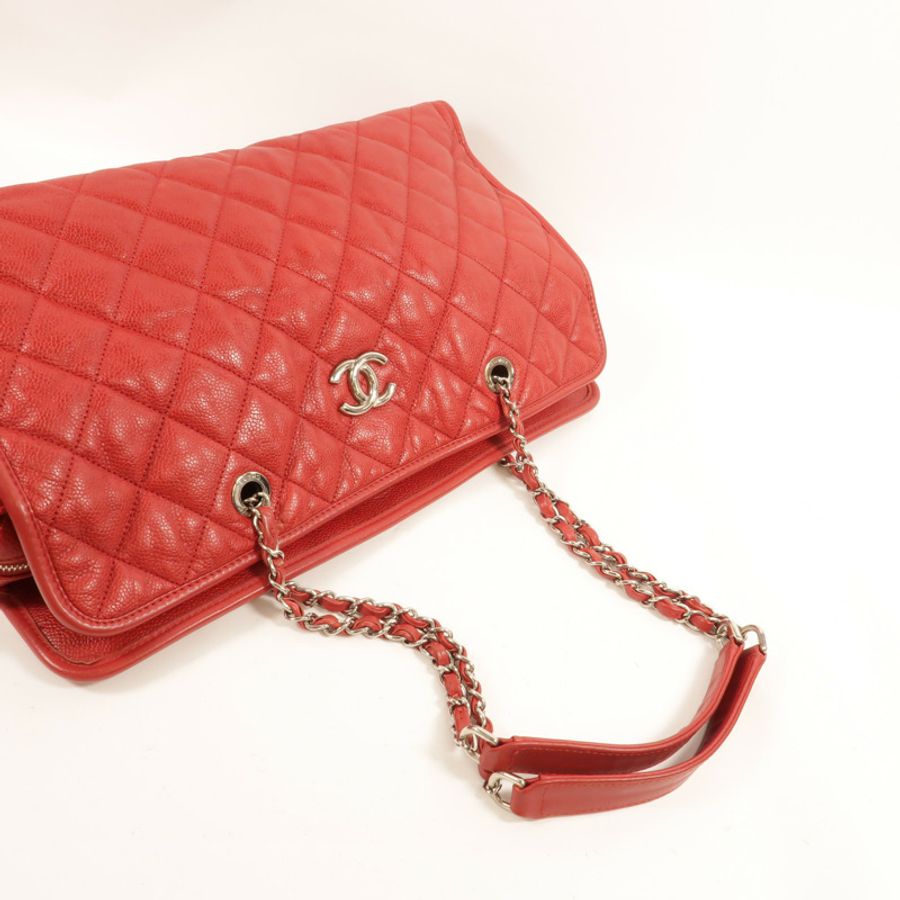CHANEL 牛皮皮革Chain Shoulder肩背袋-5