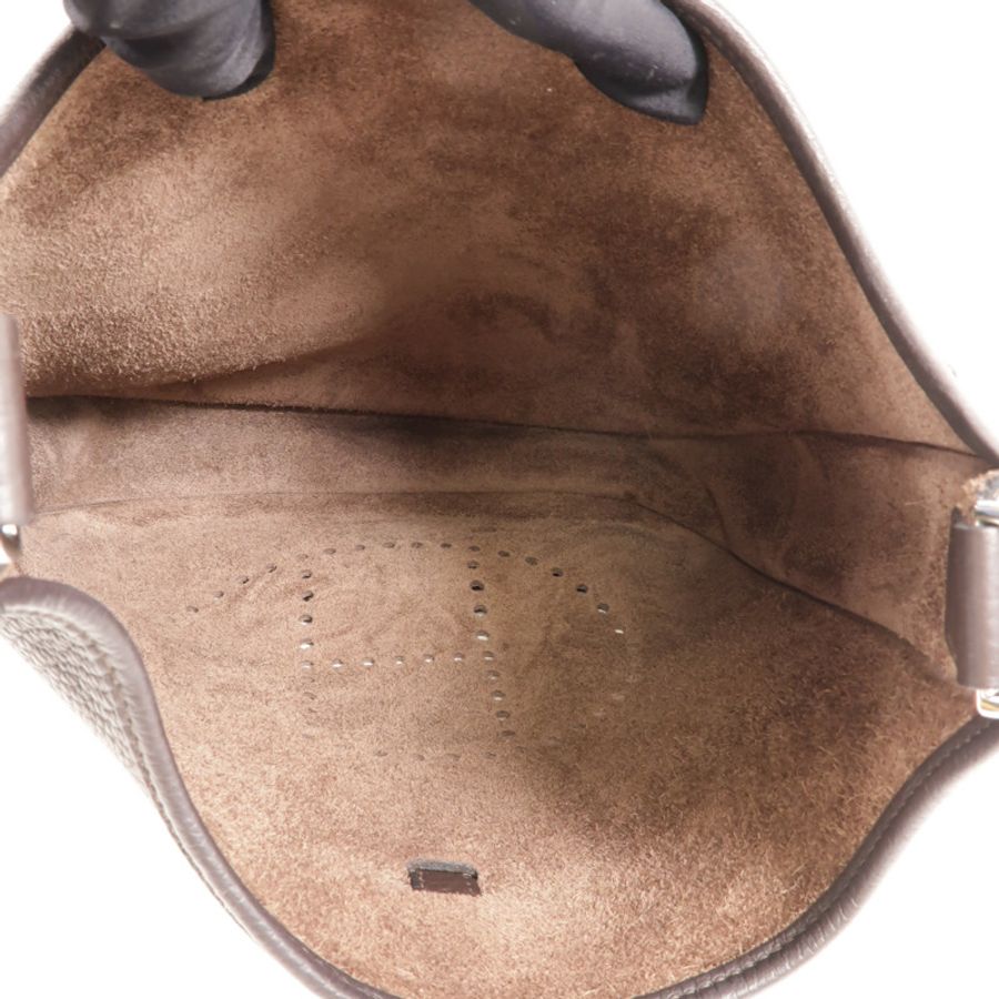 HERMES Clemence皮革Evelyne PM肩背袋Cacao-4