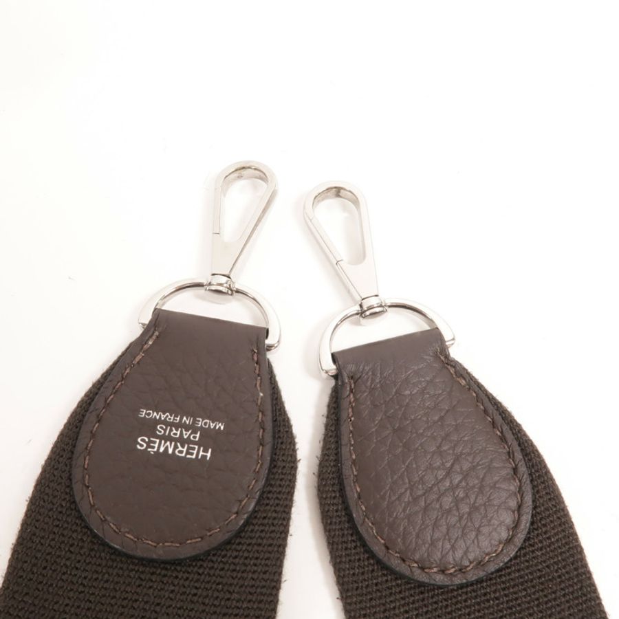 HERMES Clemence皮革Evelyne PM肩背袋Cacao-6