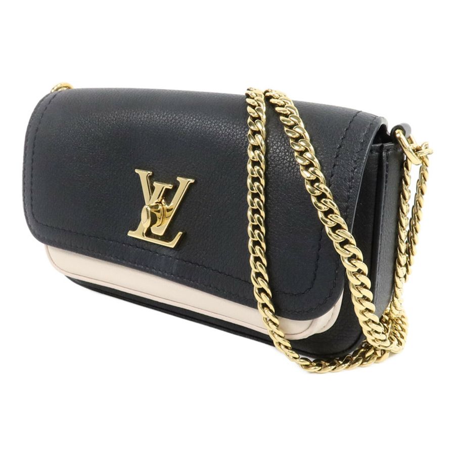 LOUIS VUITTON Grained Calf Lockme Tender Pochette鏈帶肩背袋-2