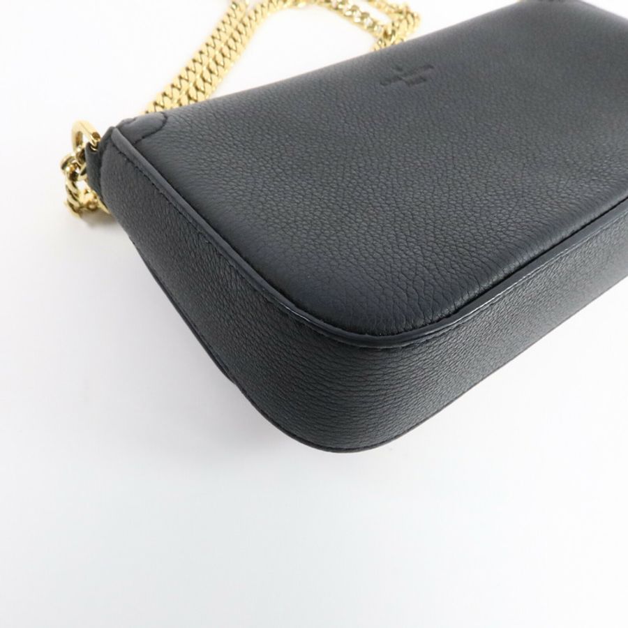 LOUIS VUITTON Grained Calf Lockme Tender Pochette鏈帶肩背袋-11