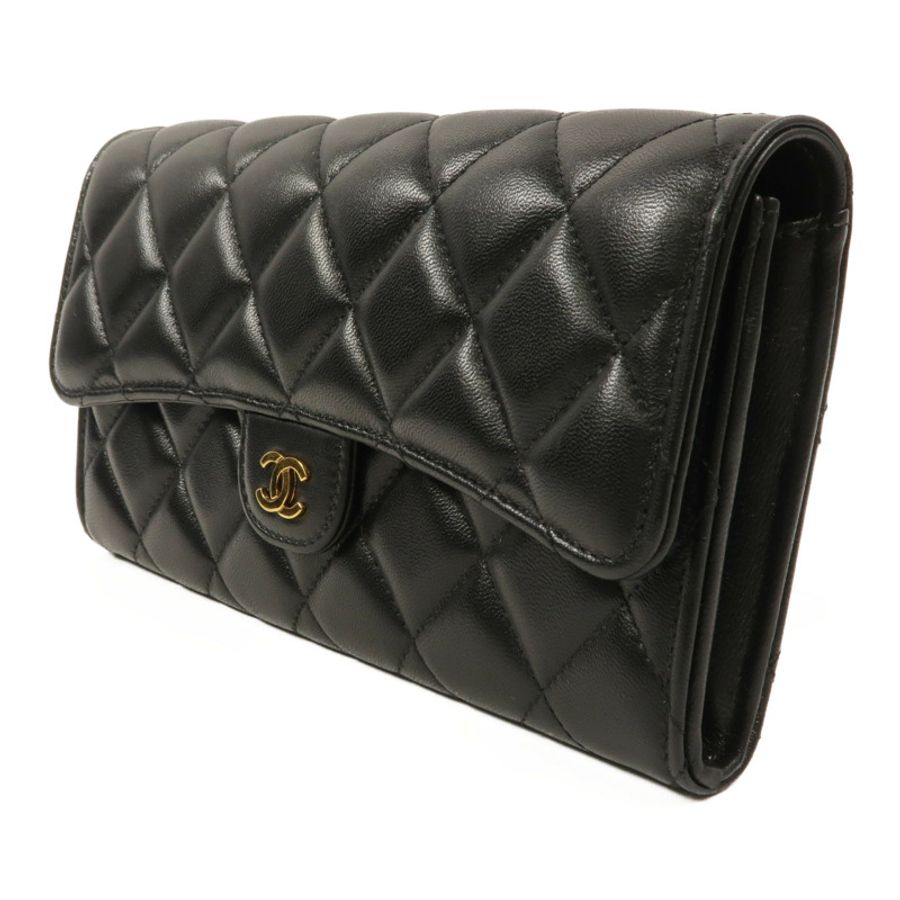 CHANEL 羊皮皮革Classic Flap Long Wallet長錢包-2