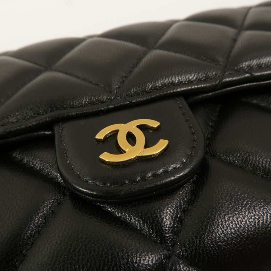 CHANEL 羊皮皮革Classic Flap Long Wallet長錢包-9