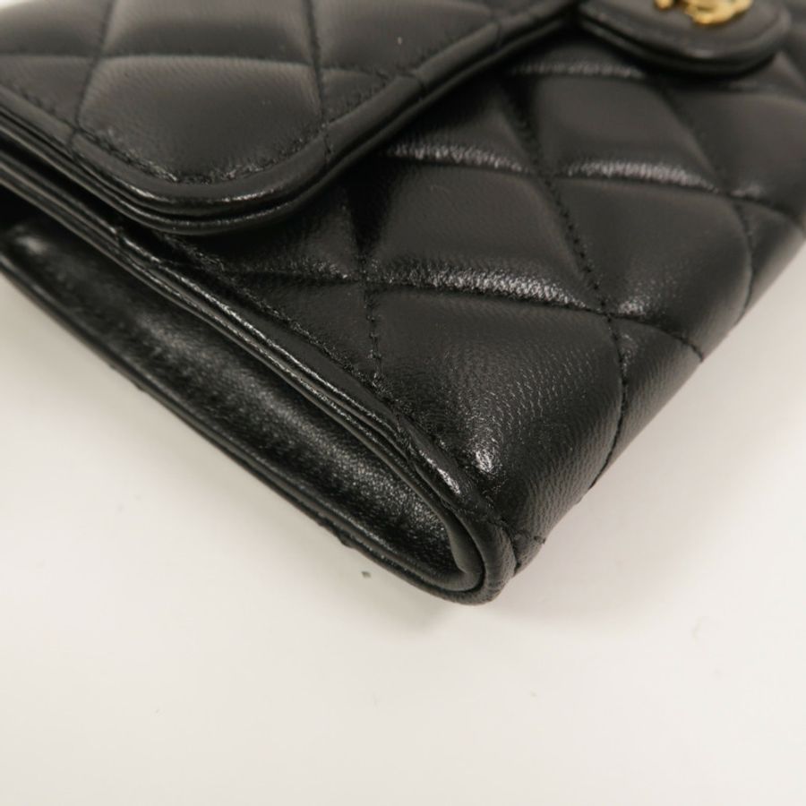 CHANEL 羊皮皮革Classic Flap Long Wallet長錢包-11