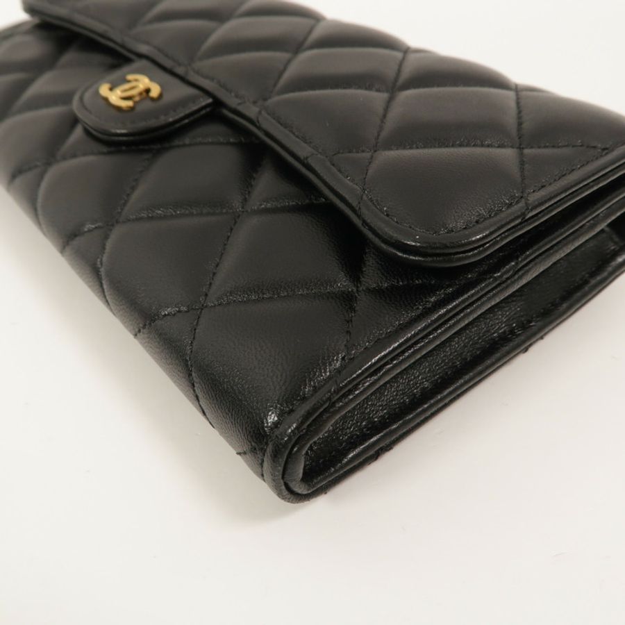 CHANEL 羊皮皮革Classic Flap Long Wallet長錢包-12