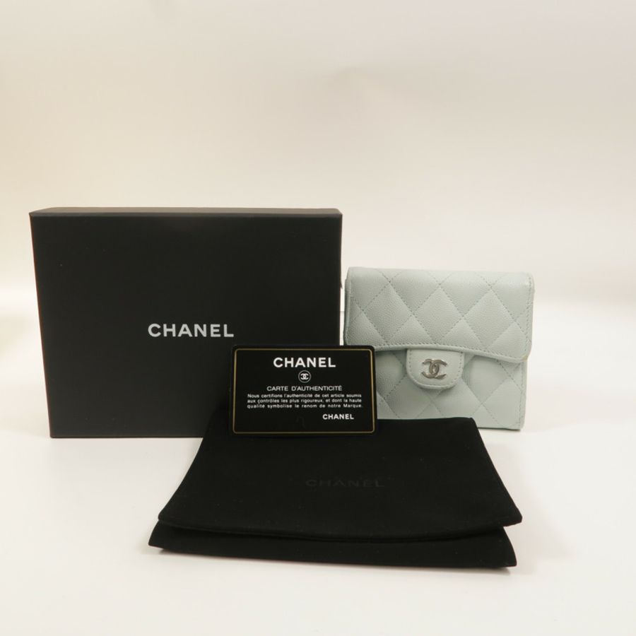 CHANEL 牛皮皮革Classic Small Flap Wallet錢包-11