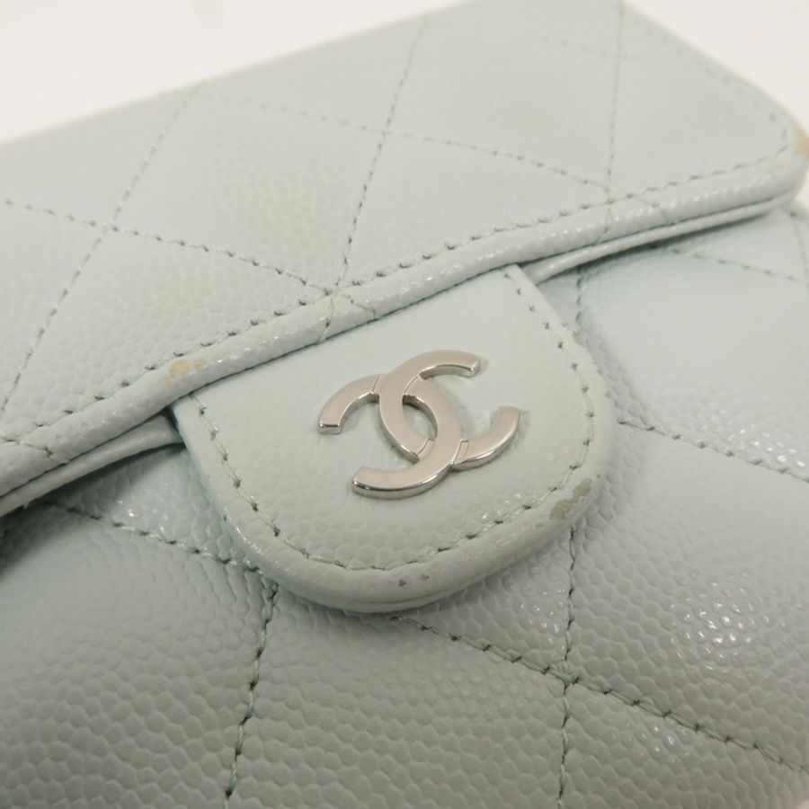 CHANEL 牛皮皮革Classic Small Flap Wallet錢包-12