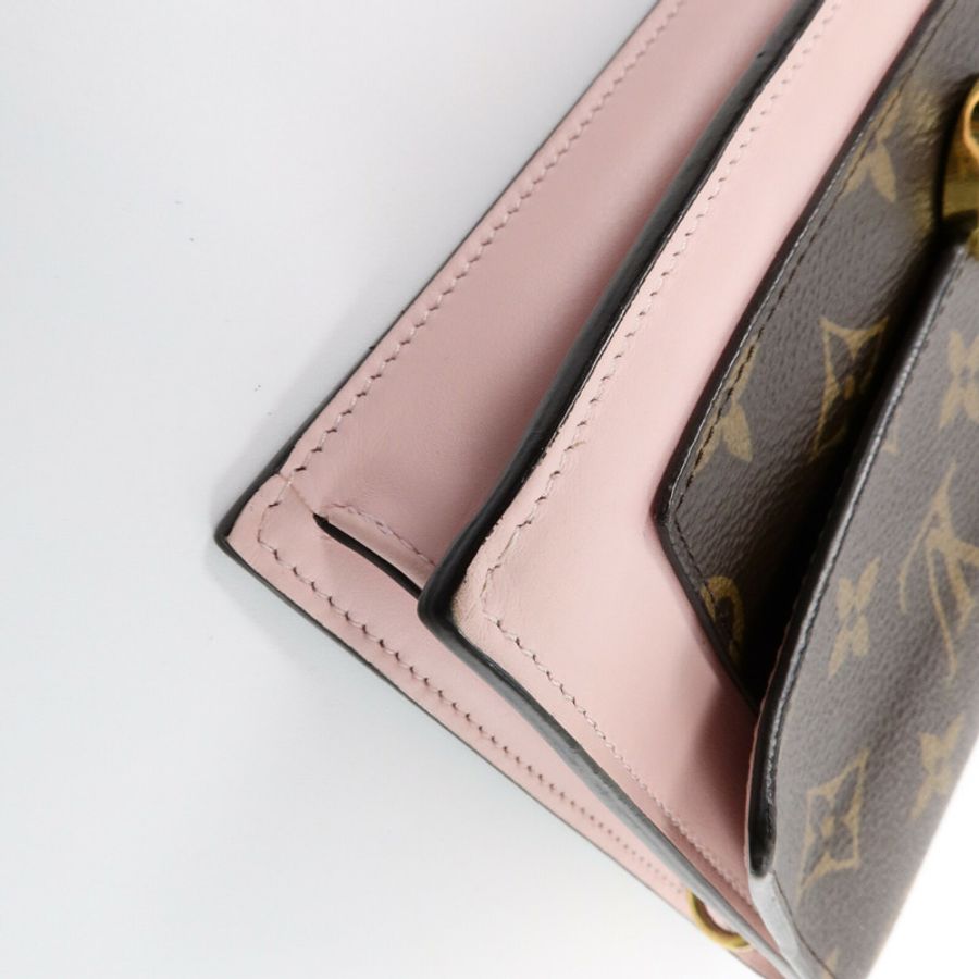 LOUIS VUITTON Monogram Flore Chain Wallet金扣鏈帶肩背袋-8
