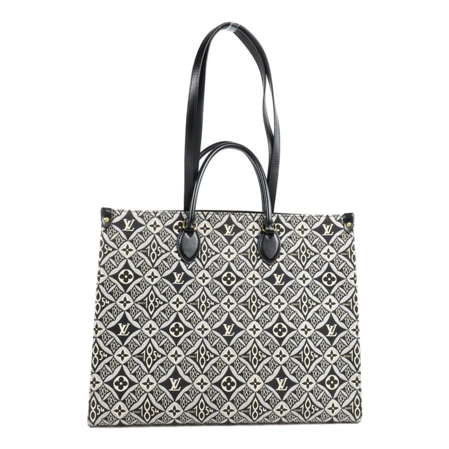 LOUIS VUITTON Monogram Jacquard Since 1854 OnTheGo GMLOUIS VUITTON LV 2 Way Bag Monogram Jacquard Since 1854 OnTheGo GM M57207 Canvas金扣手挽肩背兩用袋-1