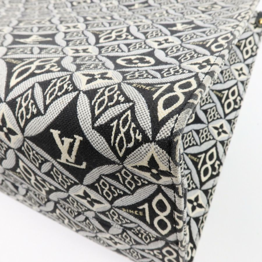 LOUIS VUITTON Monogram Jacquard Since 1854 OnTheGo GMLOUIS VUITTON LV 2 Way Bag Monogram Jacquard Since 1854 OnTheGo GM M57207 Canvas金扣手挽肩背兩用袋-9
