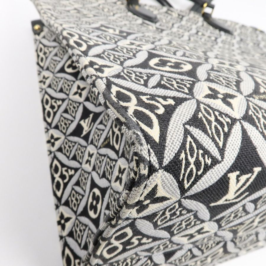 LOUIS VUITTON Monogram Jacquard Since 1854 OnTheGo GMLOUIS VUITTON LV 2 Way Bag Monogram Jacquard Since 1854 OnTheGo GM M57207 Canvas金扣手挽肩背兩用袋-10