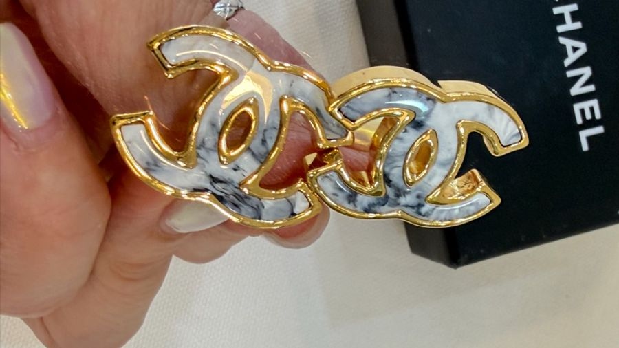 美兔精品Chanel 大理石耳環2.5cm-6
