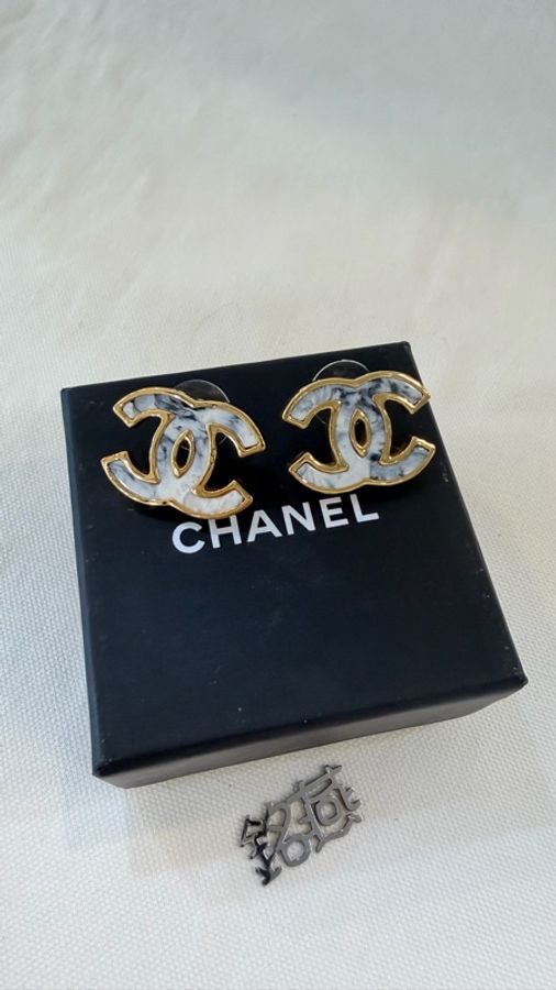 美兔精品Chanel 大理石耳環2.5cm-8