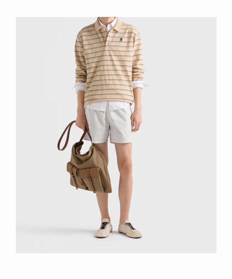 Prada 男士 Route帆布和皮革單肩包均碼碼38cm*40cm-4