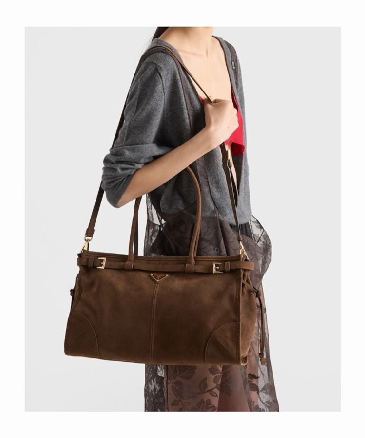 Prada 女士 Prada Bonnie 大號手提包均碼碼38cm*12cm*24cm-5