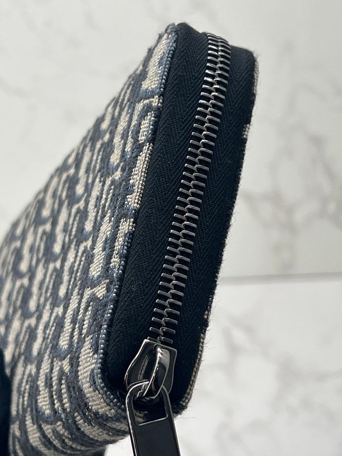 香緹國際精品 Dior DIOR 刺繡老花 拉鍊 長夾 1165-2