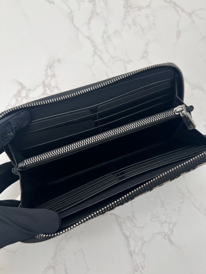香緹國際精品 Dior DIOR 刺繡老花 拉鍊 長夾 1165-5