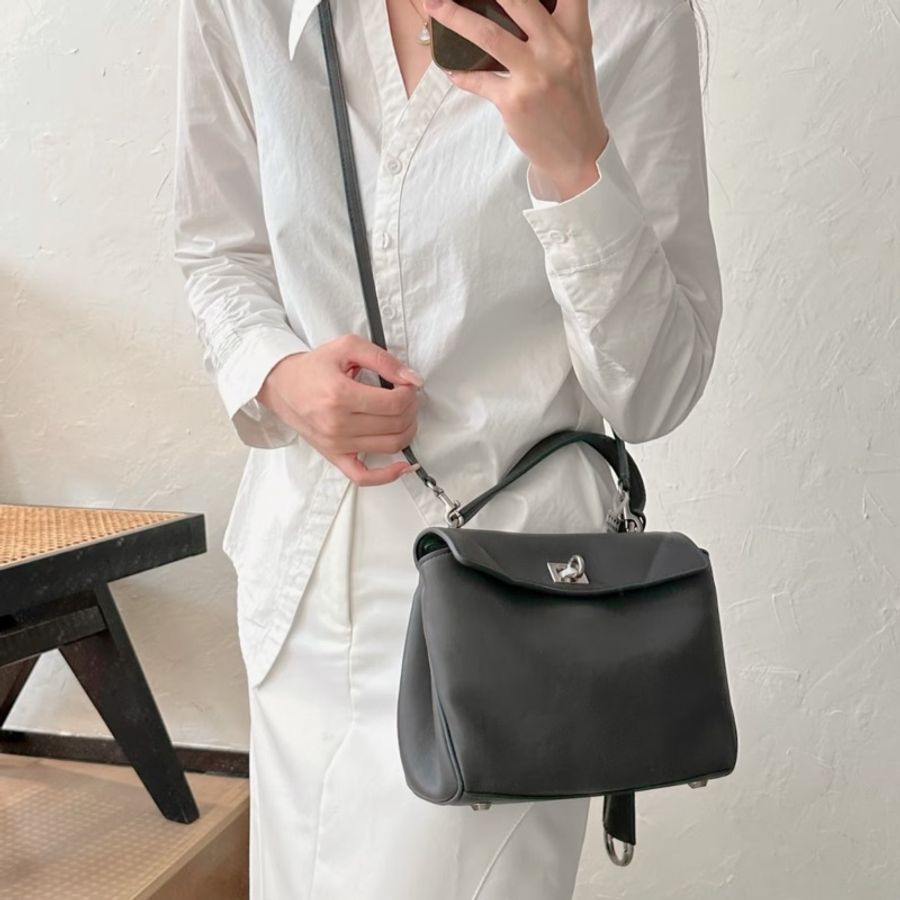 Balenciaga 巴黎世家 深灰色 Mini Rodeo 牛皮 手提包 肩背包 斜背包 8437122-1