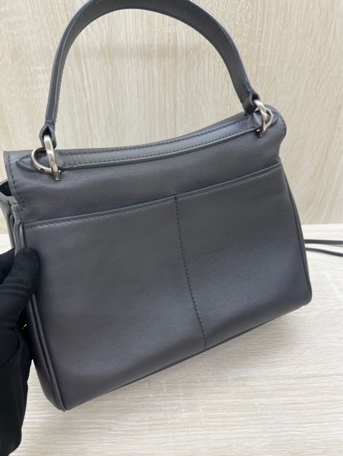 Balenciaga 巴黎世家 深灰色 Mini Rodeo 牛皮 手提包 肩背包 斜背包 8437122-7