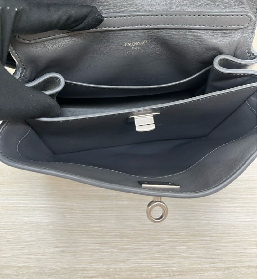 Balenciaga 巴黎世家 深灰色 Mini Rodeo 牛皮 手提包 肩背包 斜背包 8437122-9
