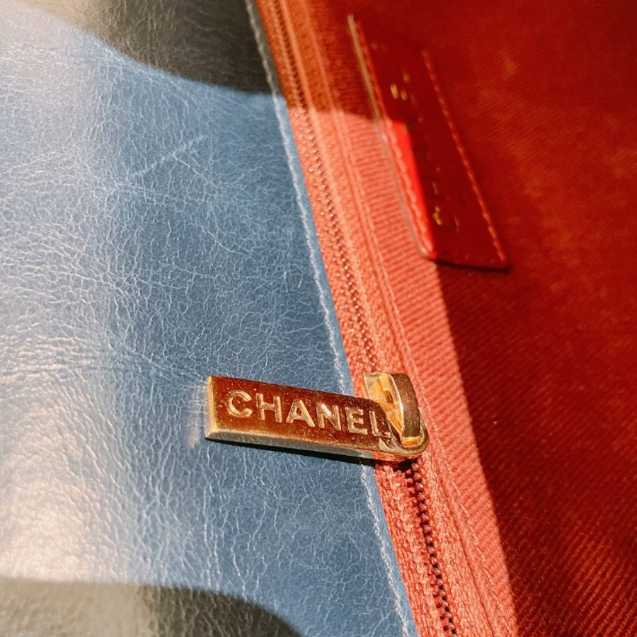 TK2111	香奈兒 牛仔布翻蓋包 Chanel Denim Classic Flap Bag 29cm with Gold Hardware-26