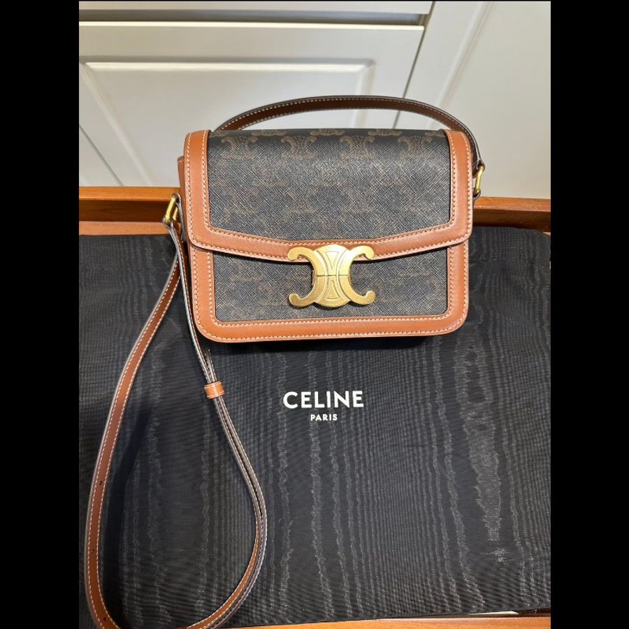 Celine Teen Triomphe bag 凱旋門 老花豆腐包-13