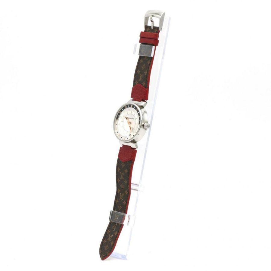 路易威登 Tambour Moon 雙時區 QA105 不鏽鋼石英錶-1