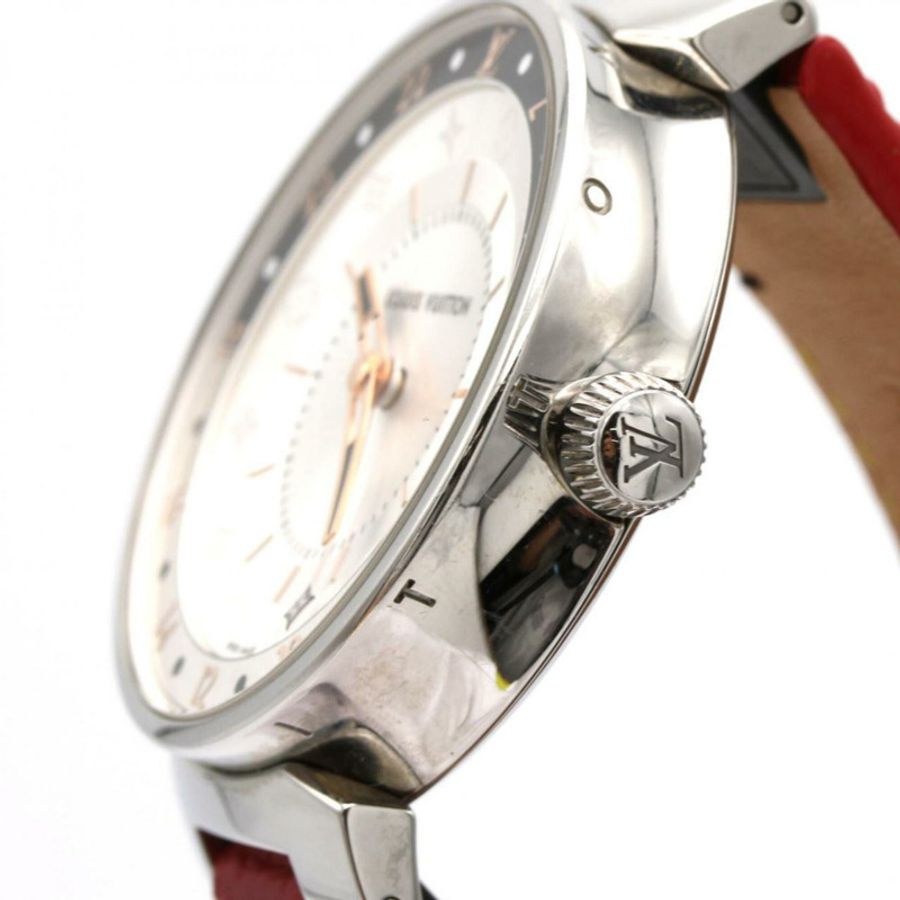 路易威登 Tambour Moon 雙時區 QA105 不鏽鋼石英錶-2