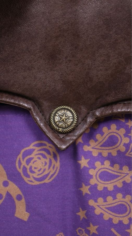 Chanel 14年达拉斯系列紫色拼皮棉服马甲-15