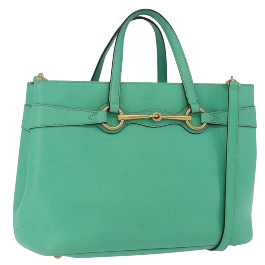 【日本直送】GUCCI 手提包 皮革 兩用 綠色 金色 319795 正品 192124V-0