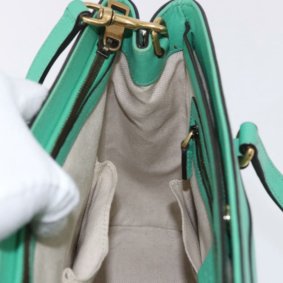 【日本直送】GUCCI 手提包 皮革 兩用 綠色 金色 319795 正品 192124V-21