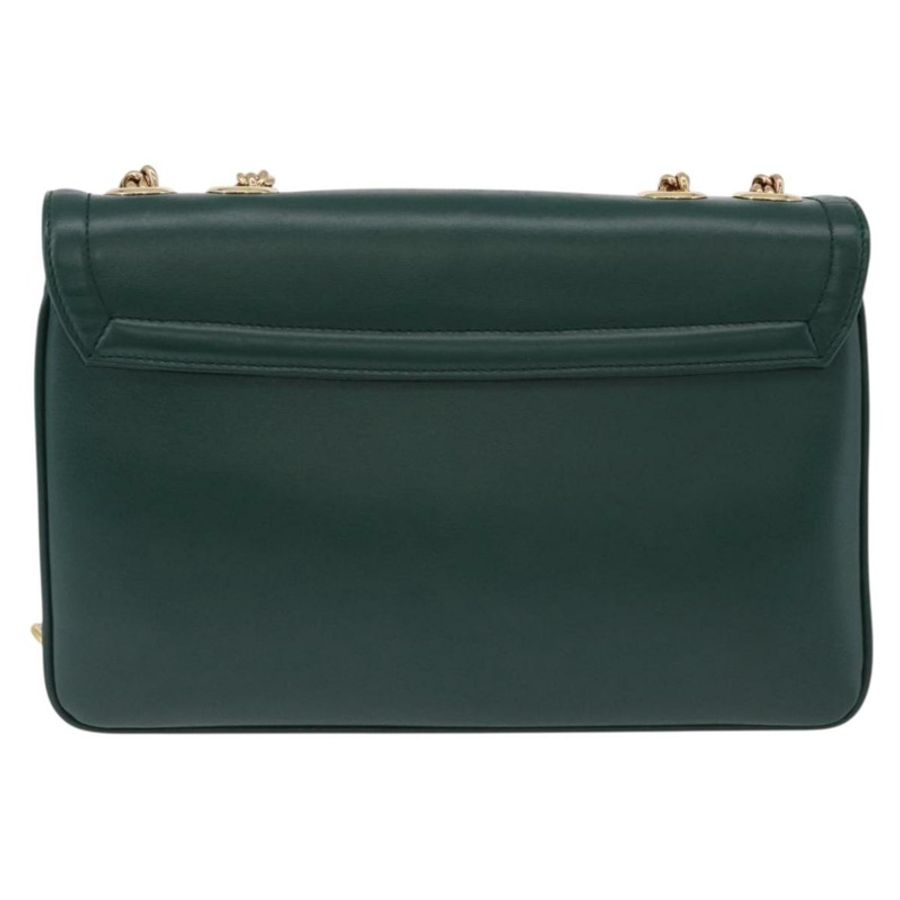 【日本直送】GUCCI Rajah 鏈條單肩包 皮革 綠色 金色 537241 正品 ka5294M-1