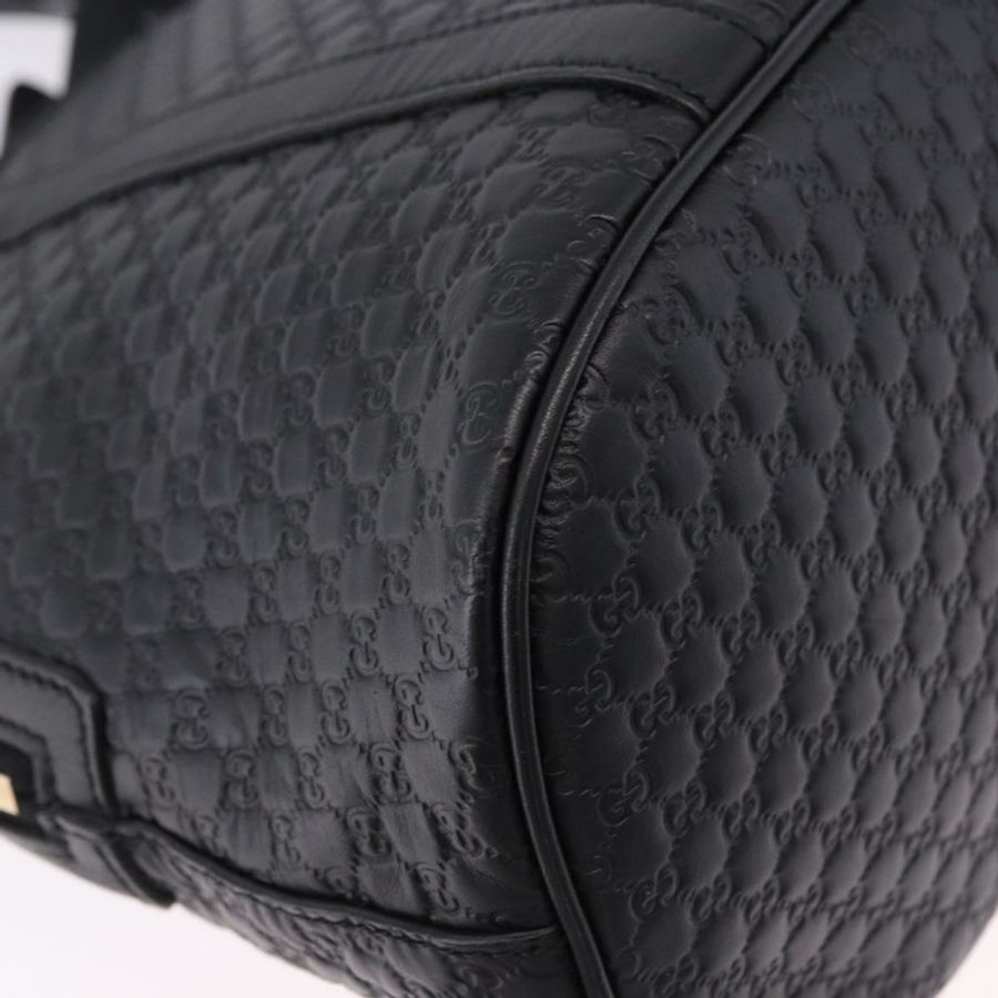 【日本直送】GUCCI Micro GG 帆布 Guccissima 皮革雙肩包 Outlet 黑色 Auth 192880V-17