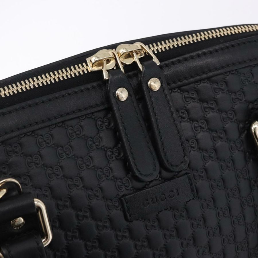 【日本直送】GUCCI Micro GG 帆布 Guccissima 皮革雙肩包 Outlet 黑色 Auth 192880V-18