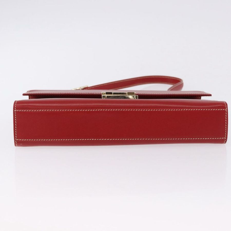 【日本直送】GUCCI Ready Lock 單肩包 皮革 紅色 金色 001 4214 Auth 192221V-5