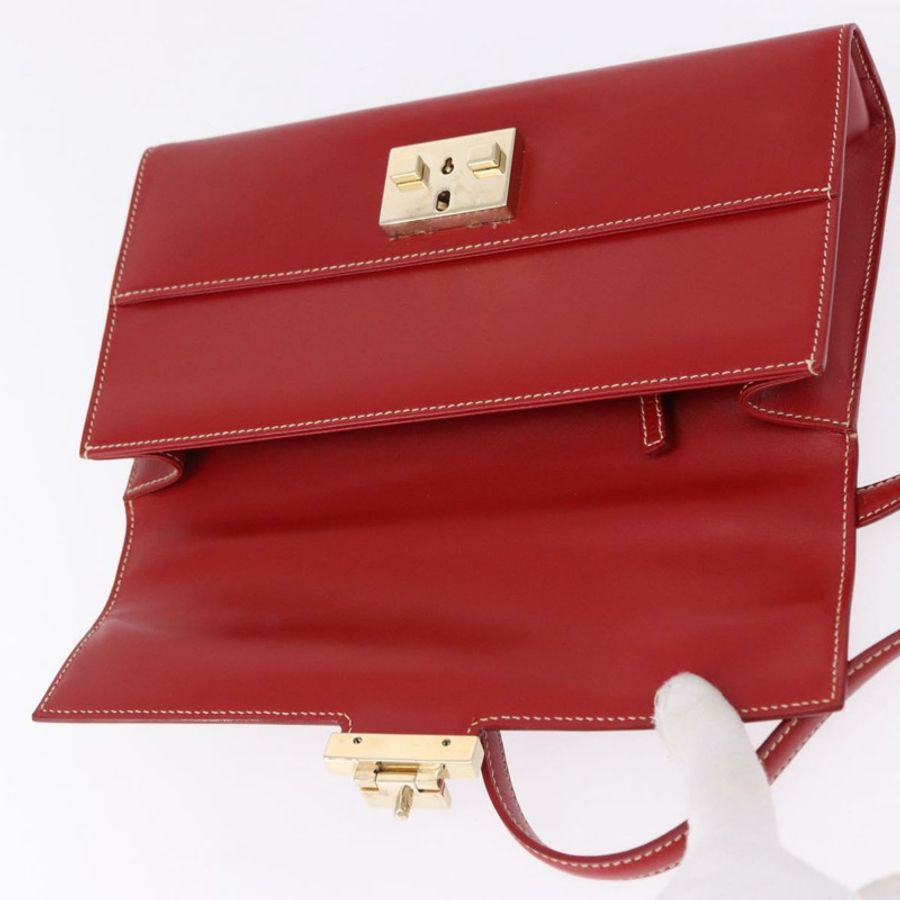 【日本直送】GUCCI Ready Lock 單肩包 皮革 紅色 金色 001 4214 Auth 192221V-20