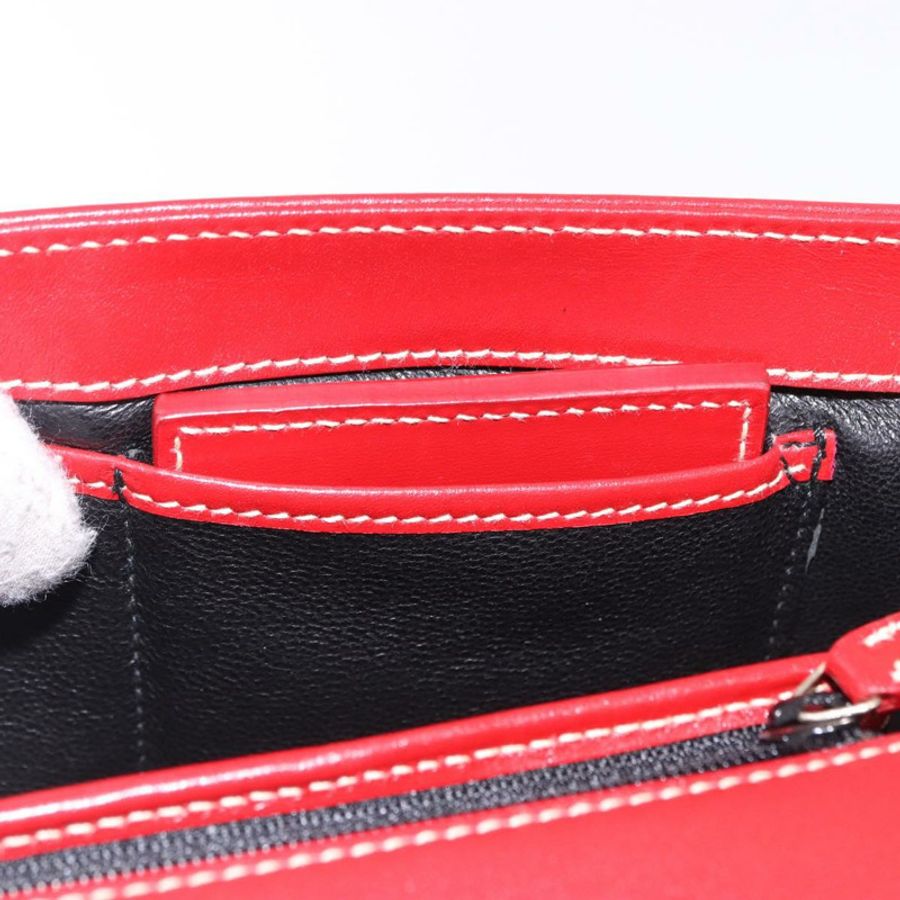 【日本直送】GUCCI Ready Lock 單肩包 皮革 紅色 金色 001 4214 Auth 192221V-24