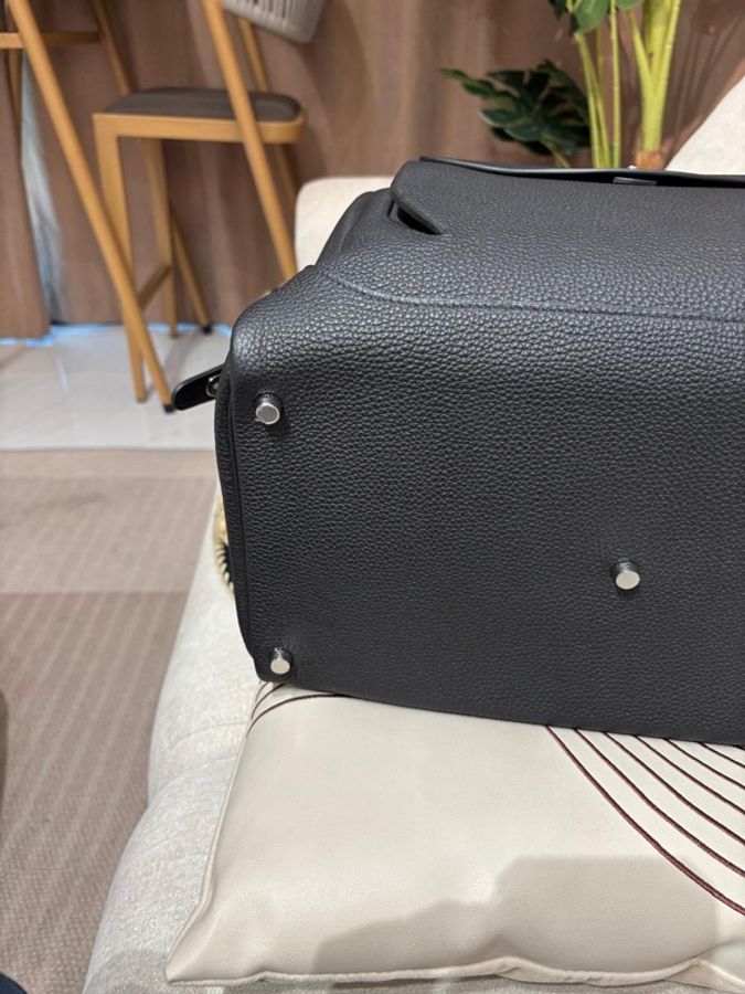 HERMES Wallago Cabine 35 Stamp A 89 Noir Togo Calfskin-8