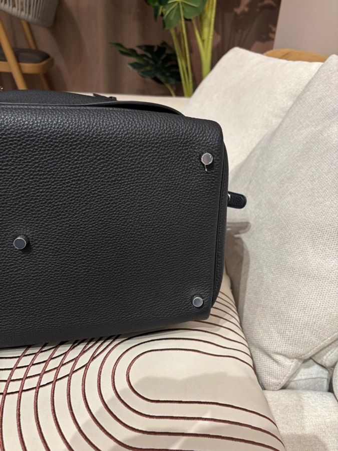 HERMES Wallago Cabine 35 Stamp A 89 Noir Togo Calfskin-10
