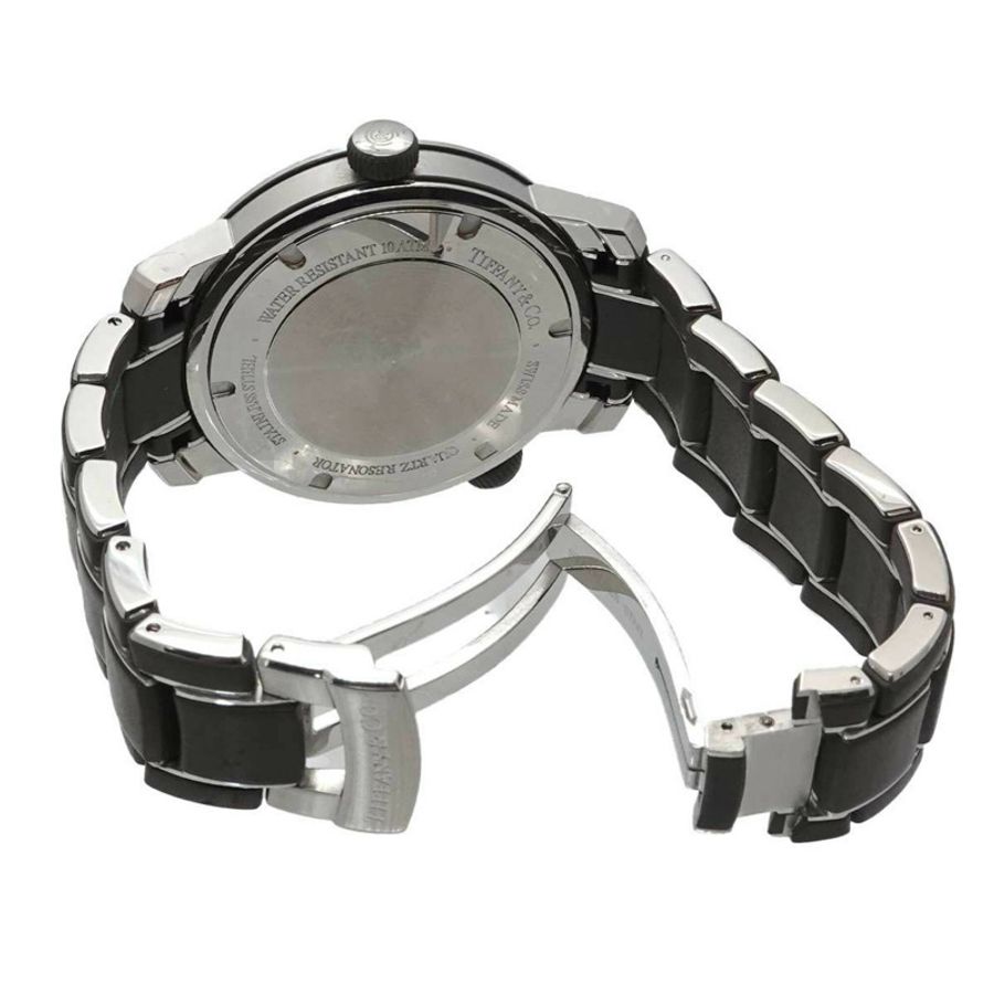 Tiffany & Co.) Mark T-57 男士腕錶,日期顯示,灰色石英錶-3