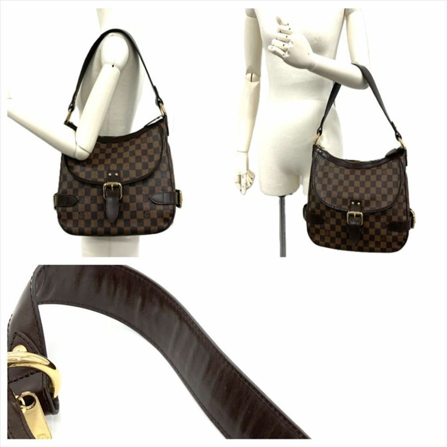 Louis Vuitton Highbury 單肩包,Damier Ebene,N51200,棕色配金色五金,DU5017,男/女。-8