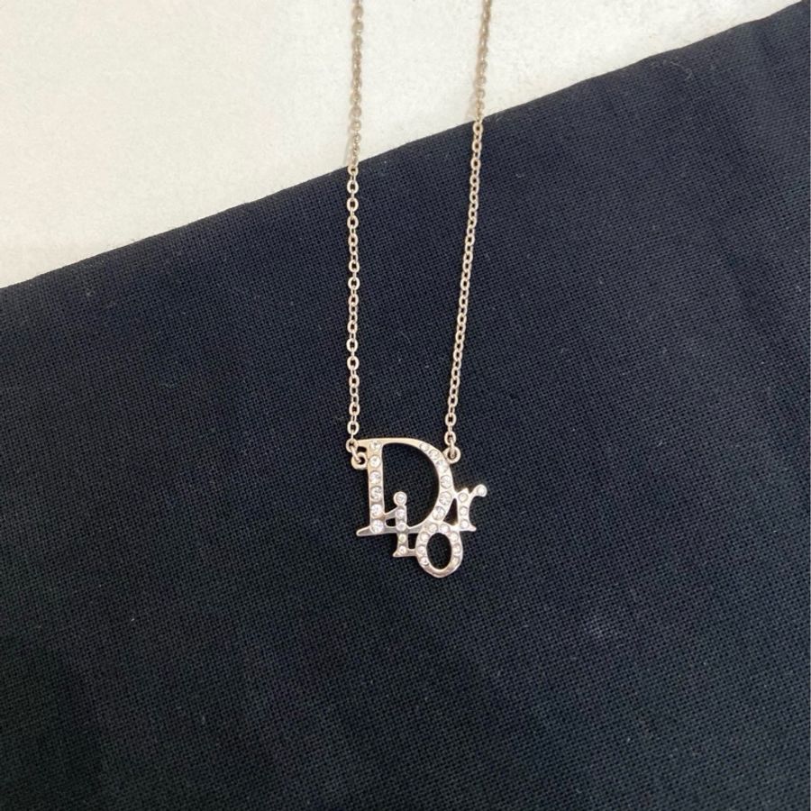 【撿漏價Full Set適合送禮👍🏻全網最便宜💫】Dior/迪奥 經典CD Logo 項鏈 銀色-1