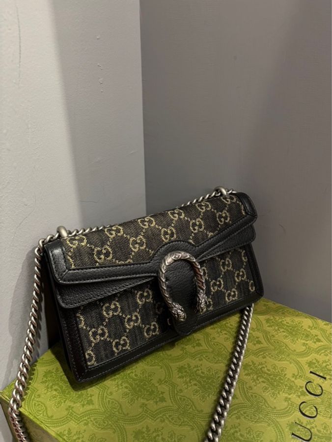 Gucci Dionysus 酒神包 小號 滿版黑牛仔|Classic Trend CT精品|台北東區實體-0