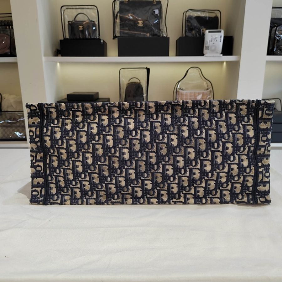 Dior迪奧經典藍色Oblique老花Book Tote大號老花托特包,尺寸:42*35cm,-2