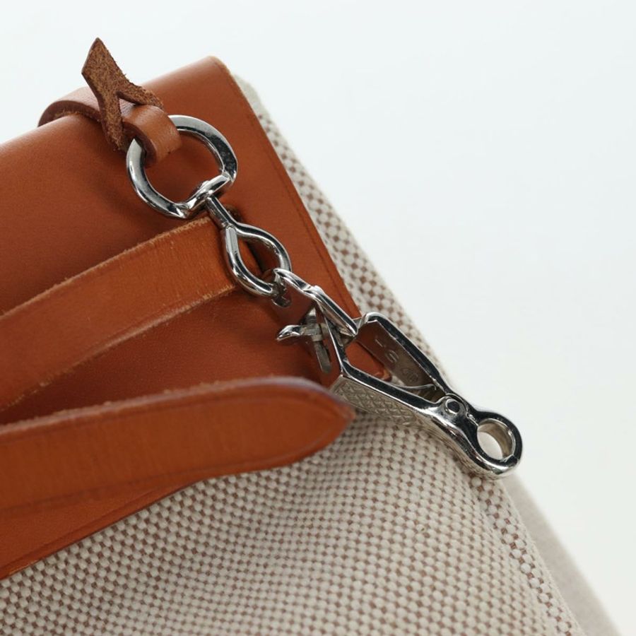 【日本直送】愛馬仕 Her Bag 手袋 帆布 米棕色 正品 186943V-20