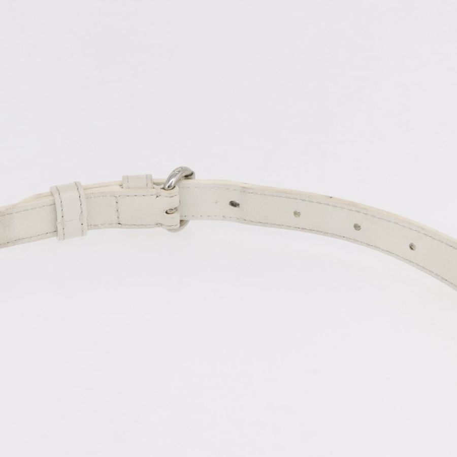 【日本直送】Christian Dior 皮革手提包 2way 白色銀色 Auth bs36072V-14